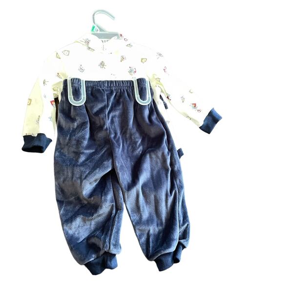 Simply Basic Baby Outfit 6-9 Months Vintage 2002 One Piece w/ Navy Velvet Pants - Picture 16 of 16